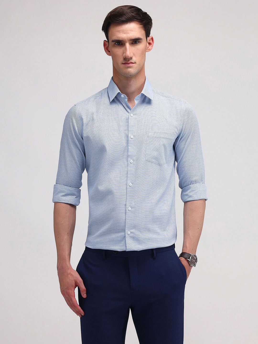 Arrow Men Comfort Spread Collar Micro Ditsy Printed Cotton Slim Fit Formal Shirt, Blue
Arrow Men Comfort Spread Collar Micro Ditsy Printed Cotton Slim Fit Formal Shirt, Blue