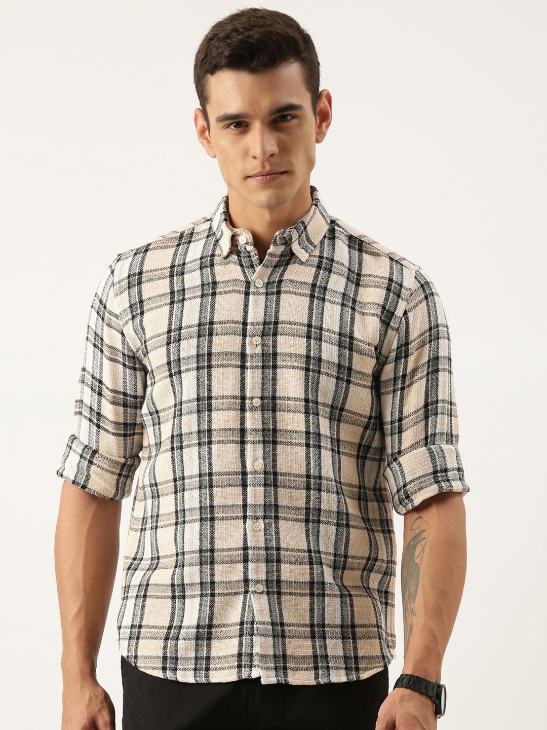 ROLLER FASHIONS Men Button-Down Collar Tartan Checked Cotton Slim Fit Casual Shirt, Multi
ROLLER FASHIONS Men Button-Down Collar Tartan Checked Cotton Slim Fit Casual Shirt, Multi