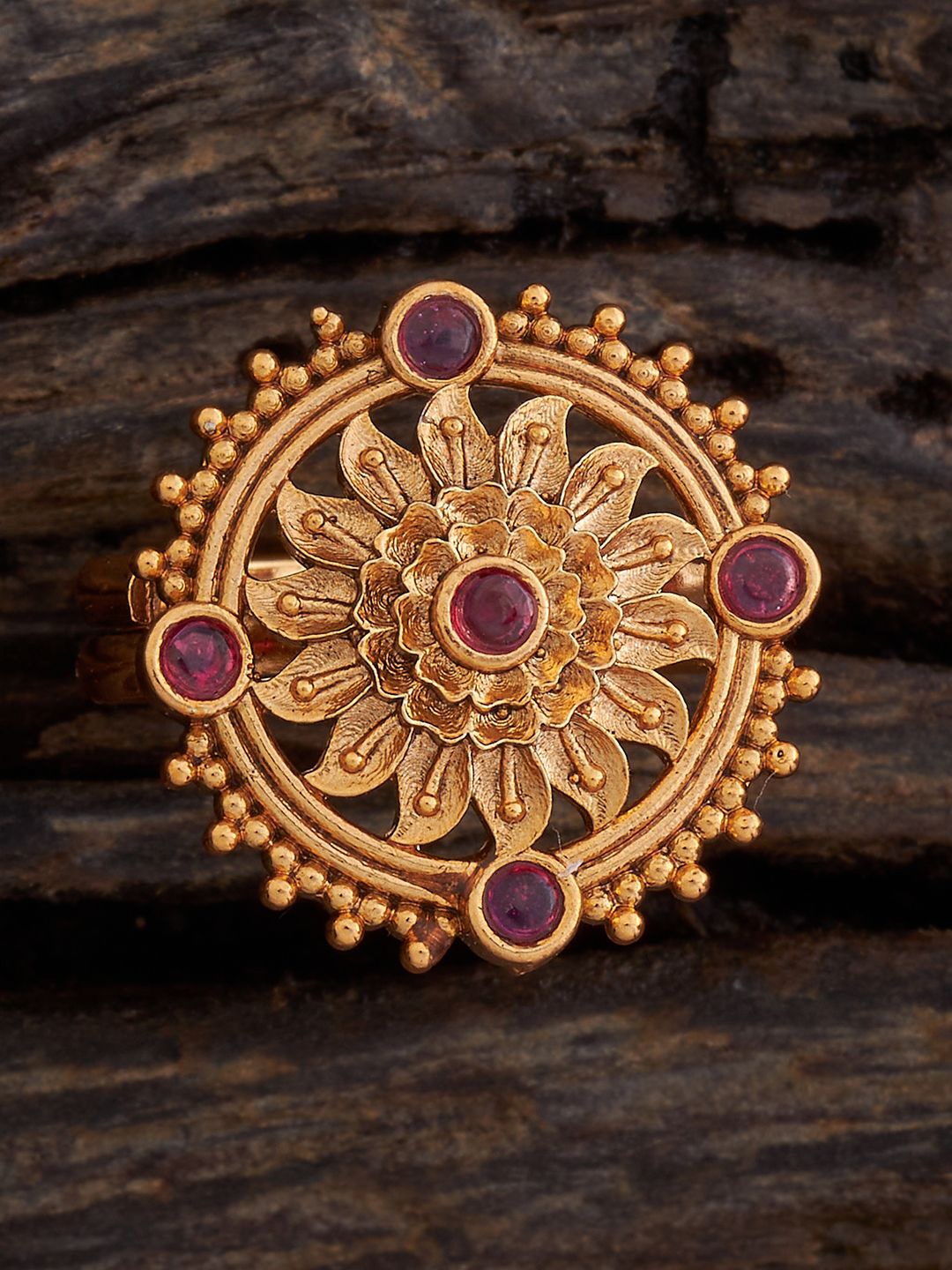 Kushal's Fashion Jewellery Gold-Plated Stone-Studded Antique Adjustable Finger Ring
Kushal's Fashion Jewellery Gold-Plated Stone-Studded Antique Adjustable Finger Ring