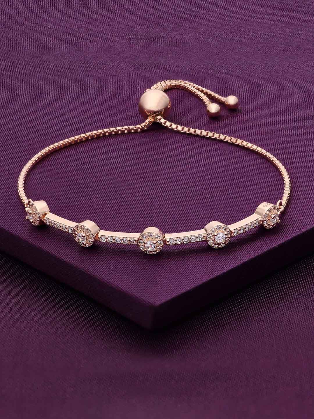 KAI JEWEL 925 Sterling Silver Rose Gold-Plated Cubic Zirconia Studded Wraparound Bracelet
KAI JEWEL 925 Sterling Silver Rose Gold-Plated Cubic Zirconia Studded Wraparound Bracelet