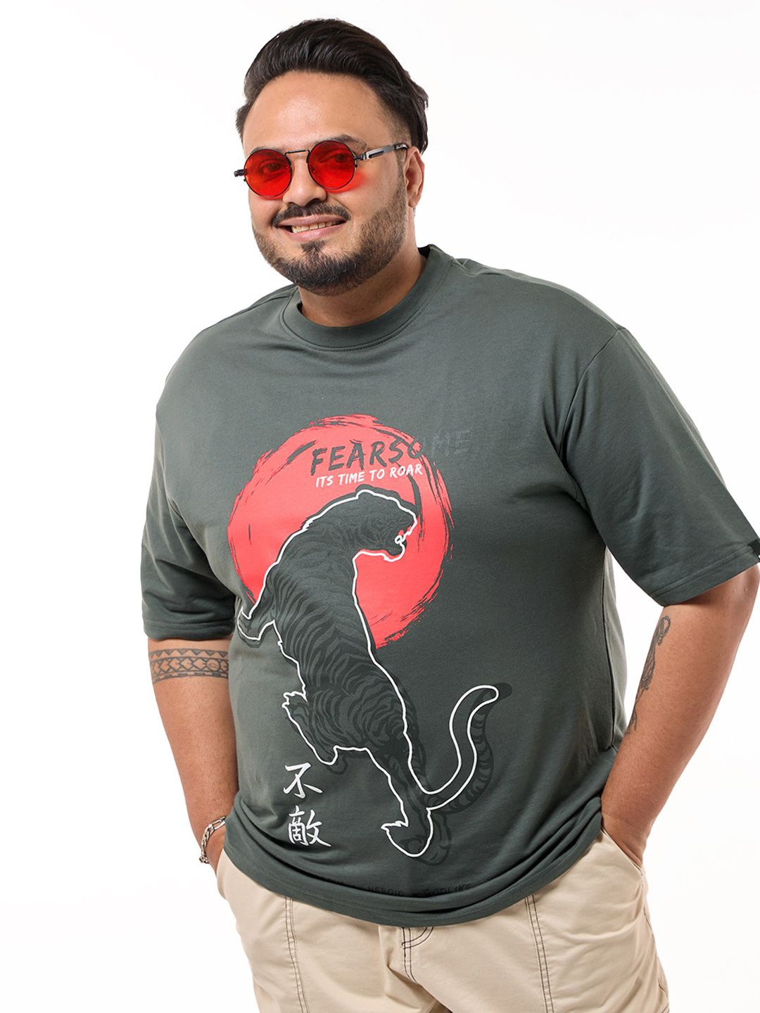 Bewakoof Heavy Duty 1.0 Men Fearsome Graphic Printed Oversized Plus Size T-shirt, Grey
Bewakoof Heavy Duty 1.0 Men Fearsome Graphic Printed Oversized Plus Size T-shirt, Grey