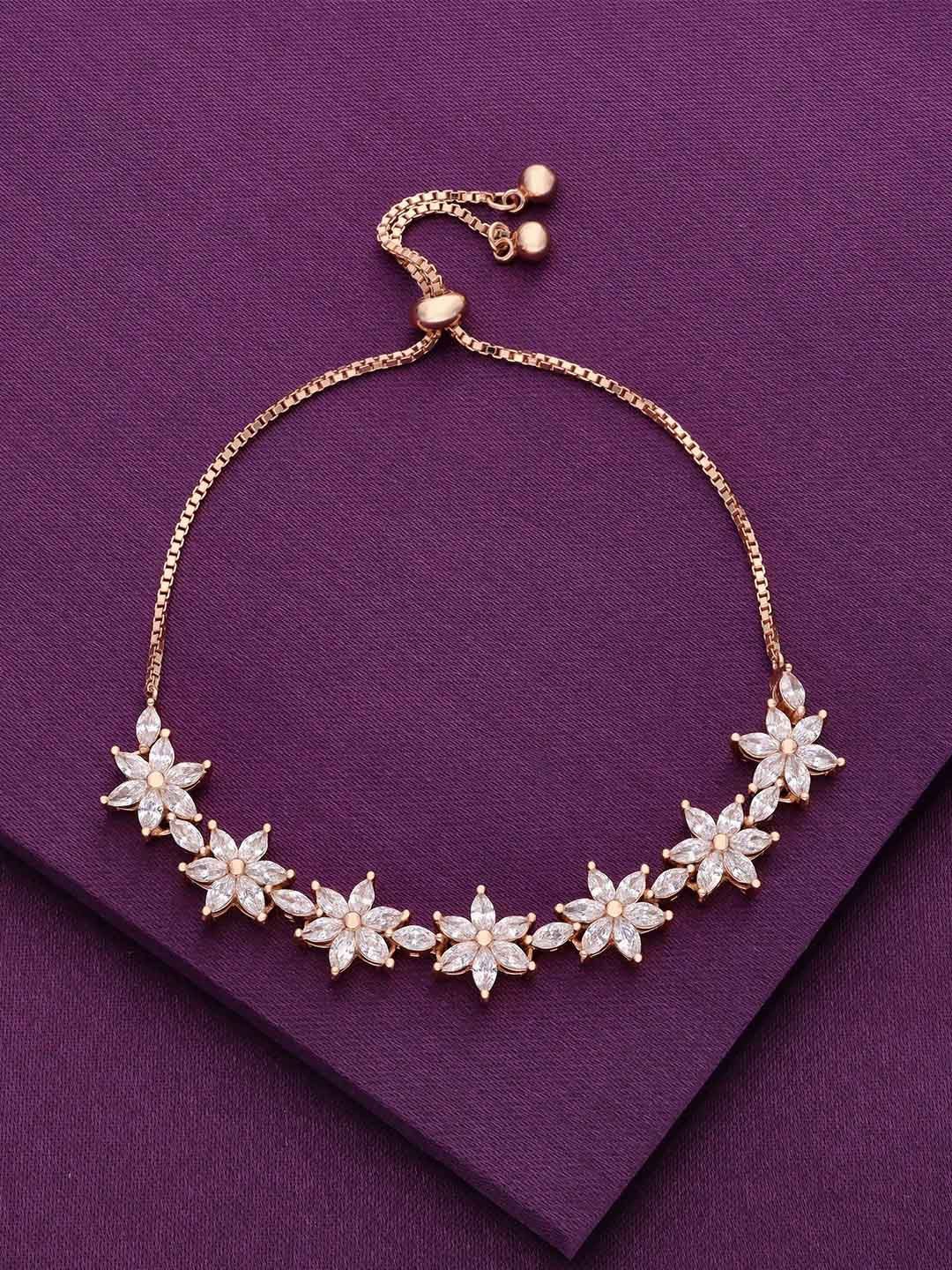 KAI JEWEL 925 Sterling Silver Rose Gold-Plated Cubic Zirconia Studded Wraparound Bracelet
KAI JEWEL 925 Sterling Silver Rose Gold-Plated Cubic Zirconia Studded Wraparound Bracelet
