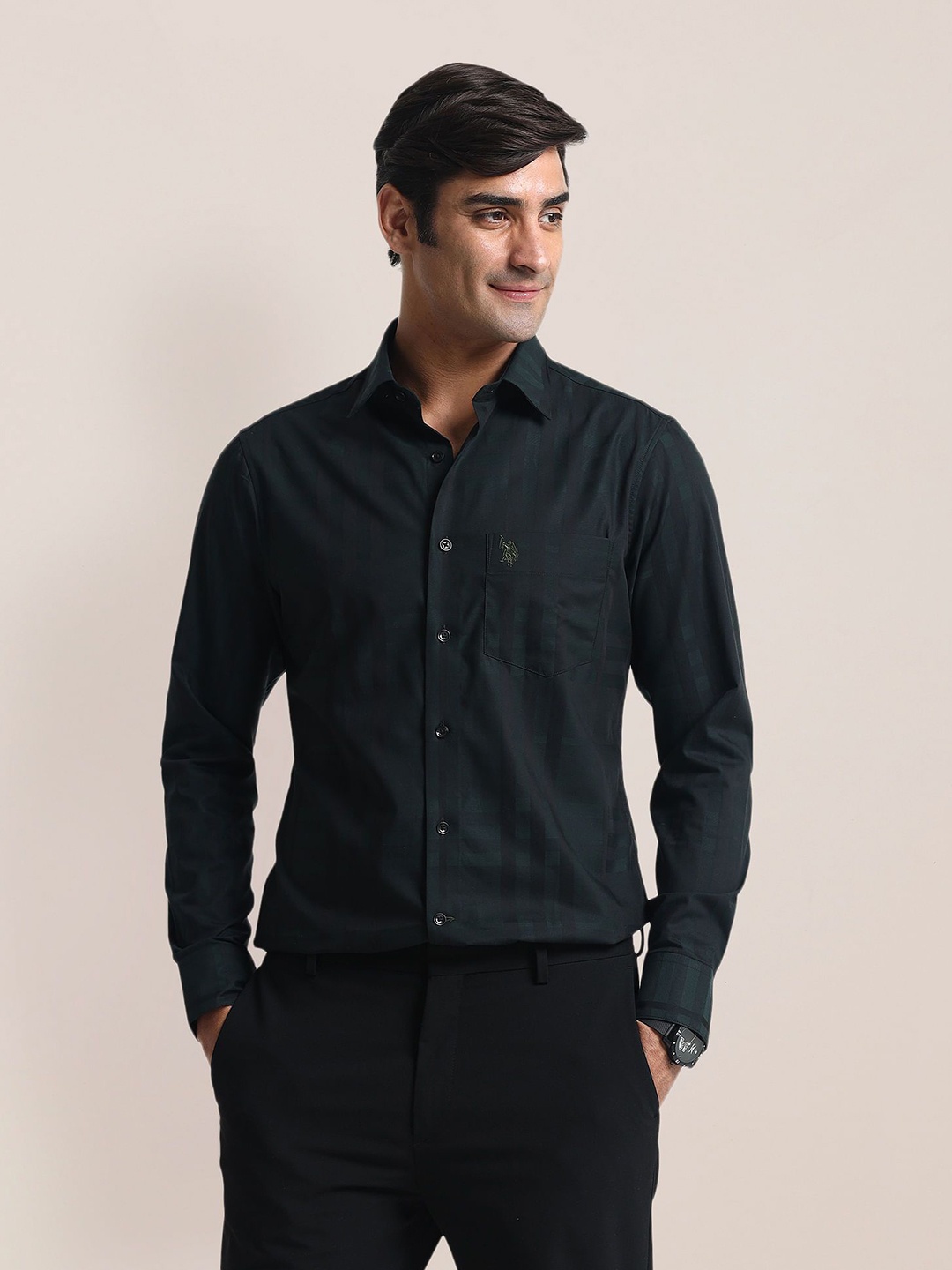 U.S. Polo Assn. Men Classic Cutaway Collar Tartan Checked Cotton Casual Shirt, Green
U.S. Polo Assn. Men Classic Cutaway Collar Tartan Checked Cotton Casual Shirt, Green