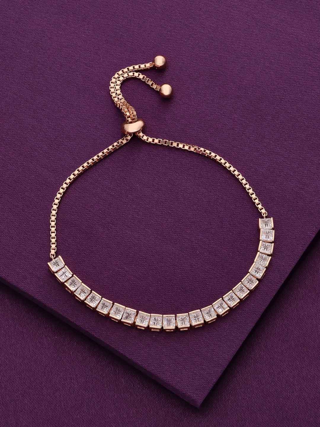 KAI JEWEL 925 Sterling Silver Rose Gold-Plated Cubic Zirconia Studded Wraparound Bracelet
KAI JEWEL 925 Sterling Silver Rose Gold-Plated Cubic Zirconia Studded Wraparound Bracelet