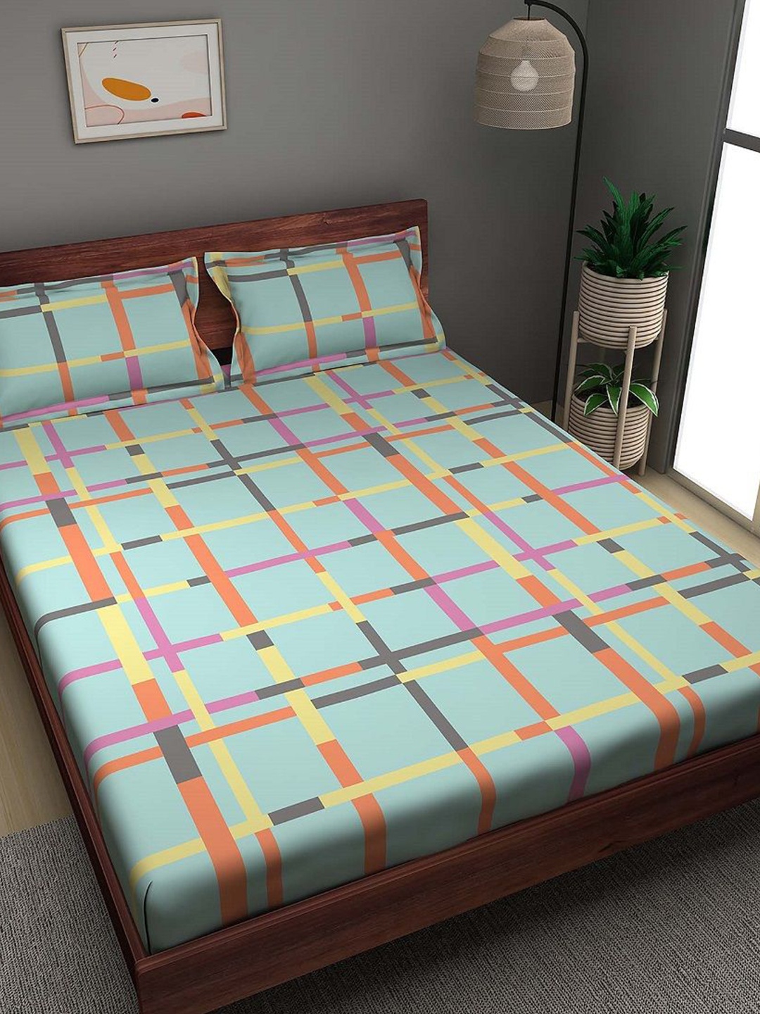 Sleepyhead Tetris Blue Geometric Printed 144 TC Cotton King Bedsheet & 2 Pillow Covers
Sleepyhead Tetris Blue Geometric Printed 144 TC Cotton King Bedsheet & 2 Pillow Covers