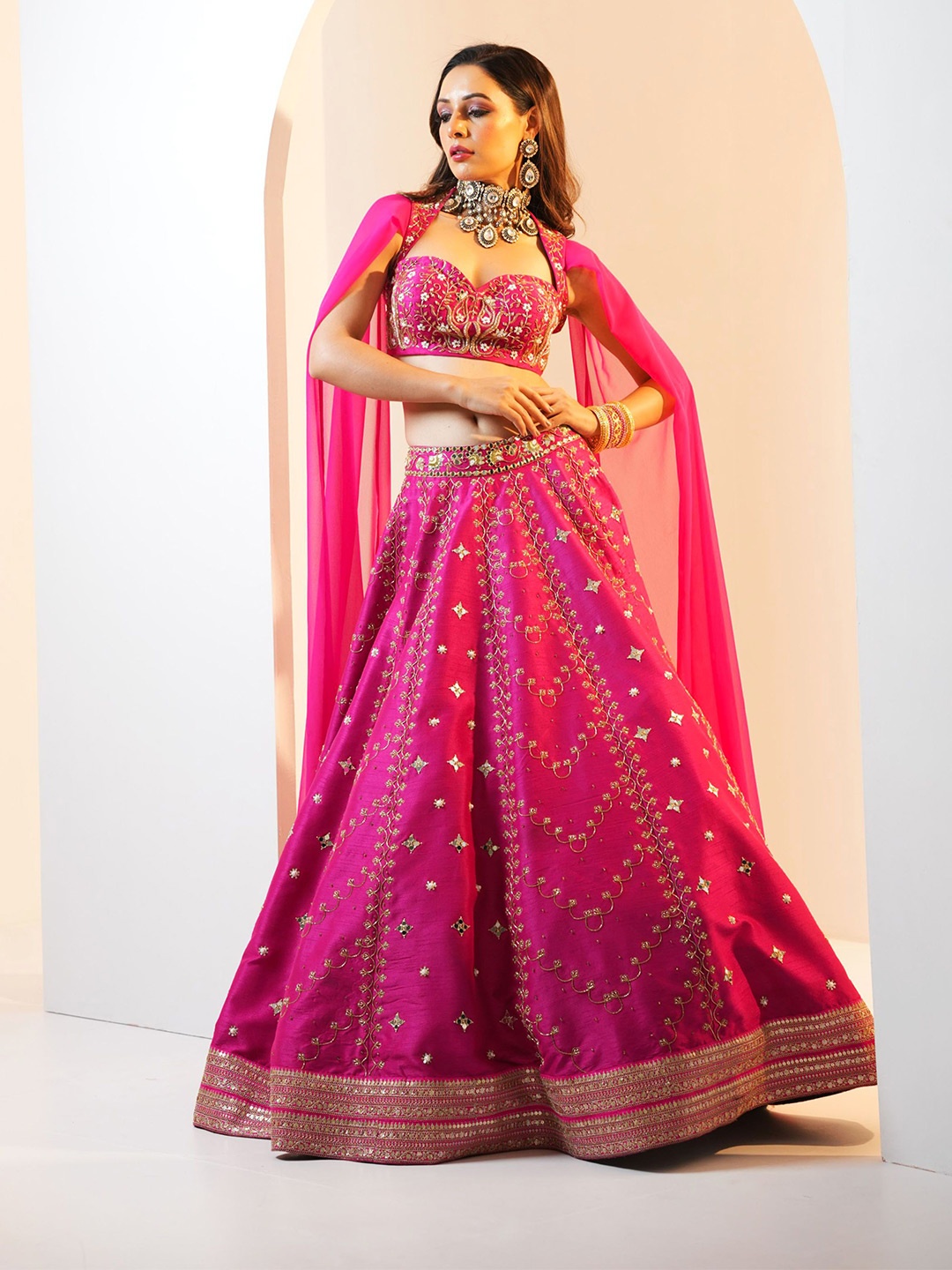 Rashika Sharma Embroidered Mirror Work Made to Measure Lehenga & Blouse With Dupatta, Pink
Rashika Sharma Embroidered Mirror Work Made to Measure Lehenga & Blouse With Dupatta, Pink