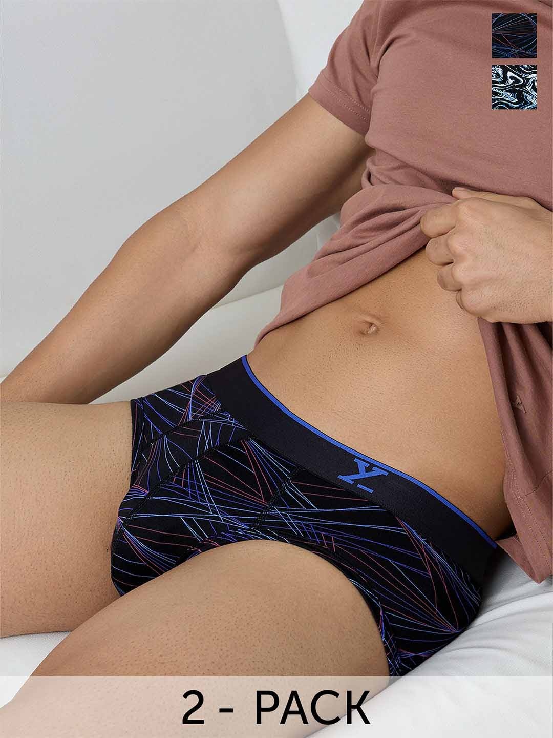 XYXX Men Flux IntelliSoft Pack of 2 Printed Micro Modal Basic Briefs XYBRF2PCKN441, Blue
XYXX Men Flux IntelliSoft Pack of 2 Printed Micro Modal Basic Briefs XYBRF2PCKN441, Blue
