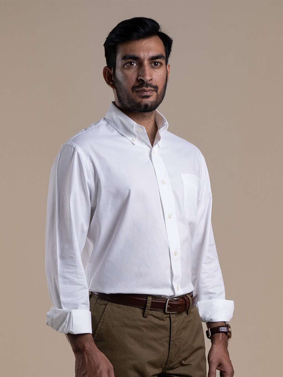 Monks of Method Men Classic Slim Fit Button-Down Collar Solid Cotton Formal Shirt, White
Monks of Method Men Classic Slim Fit Button-Down Collar Solid Cotton Formal Shirt, White