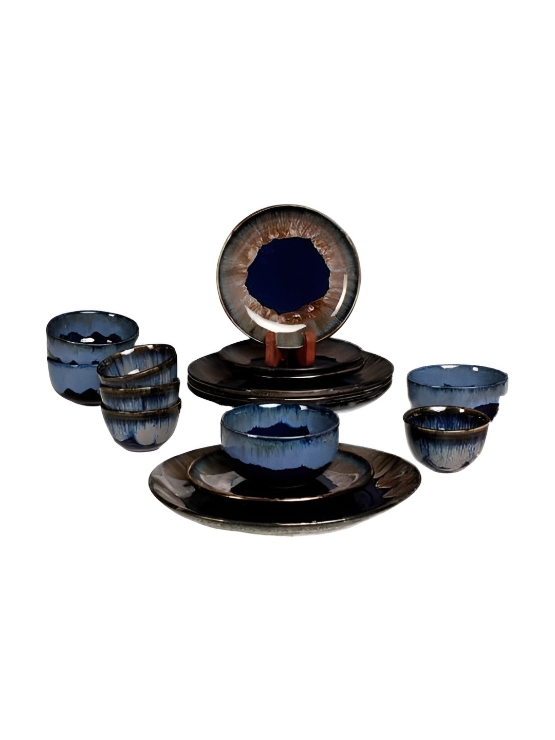 AMALAFIEE CERAMICS Blue & Brown 16 Pieces Printed Ceramic Dishwasher Safe Dinner Set
AMALAFIEE CERAMICS Blue & Brown 16 Pieces Printed Ceramic Dishwasher Safe Dinner Set