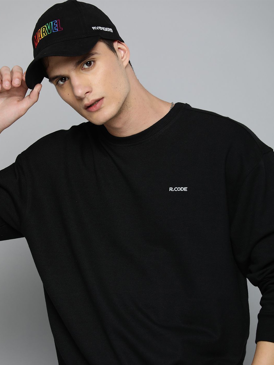 R.Code by The Roadster Life Co. Men Brand Logo Printed Cotton Pullover Sweatshirt, Black
R.Code by The Roadster Life Co. Men Brand Logo Printed Cotton Pullover Sweatshirt, Black