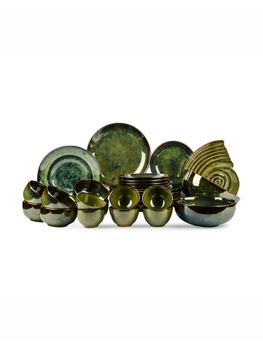 AMALAFIEE CERAMICS Brown & Green 28 Pieces Printed Ceramic Dishwasher Safe Dinner Set
AMALAFIEE CERAMICS Brown & Green 28 Pieces Printed Ceramic Dishwasher Safe Dinner Set