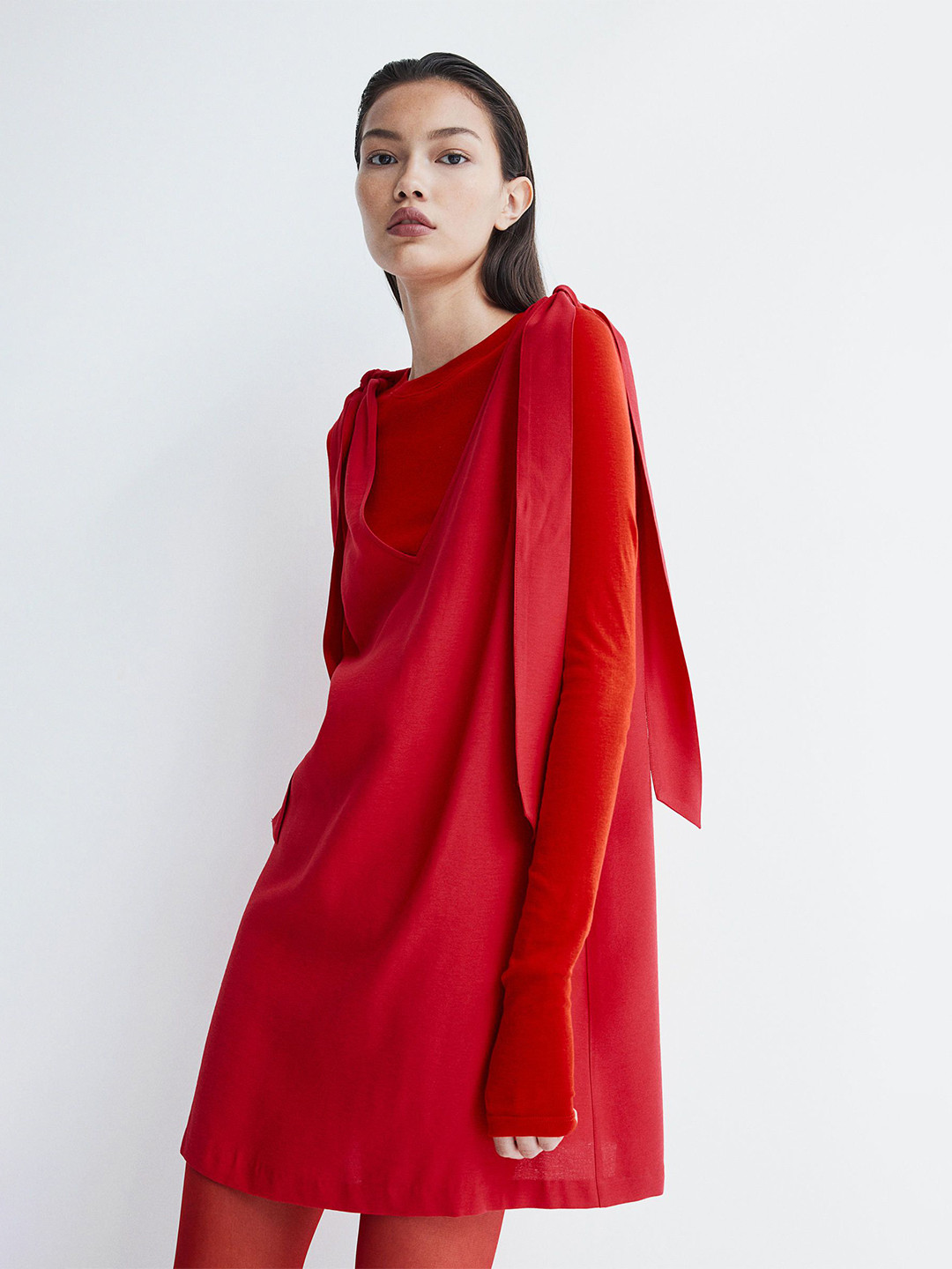 H&M Women A-Line Tie Strap Dress, Red
H&M Women A-Line Tie Strap Dress, Red