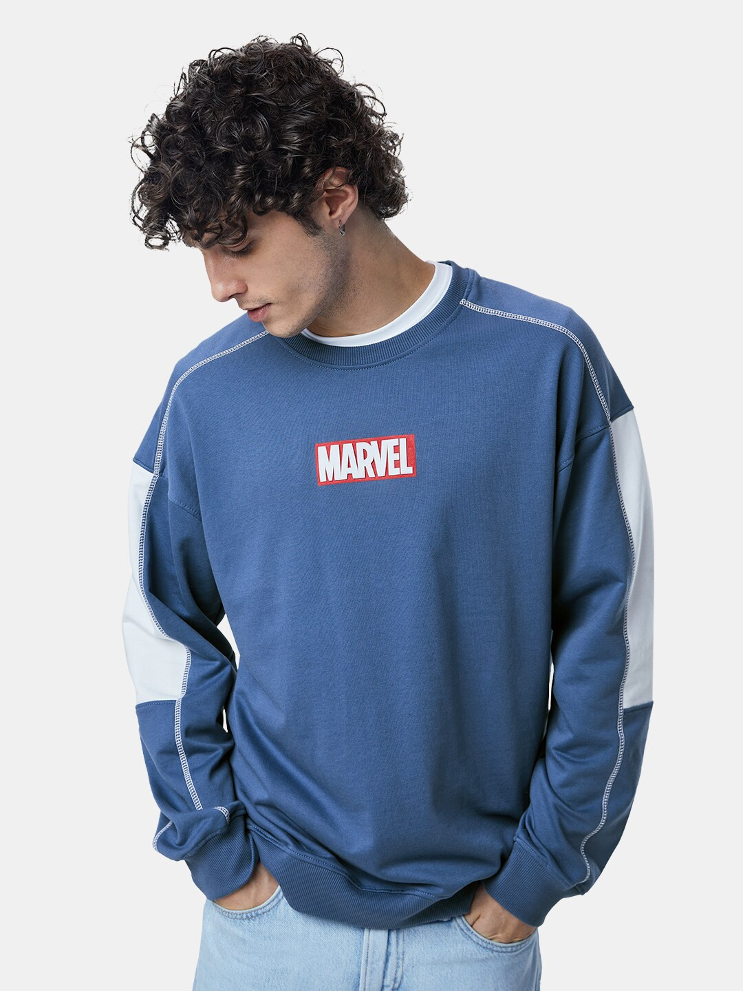 The Souled Store Men Cotton Spider-Man The Web-Slinger Loose Fit Oversized Sweatshirt, Blue
The Souled Store Men Cotton Spider-Man The Web-Slinger Loose Fit Oversized Sweatshirt, Blue