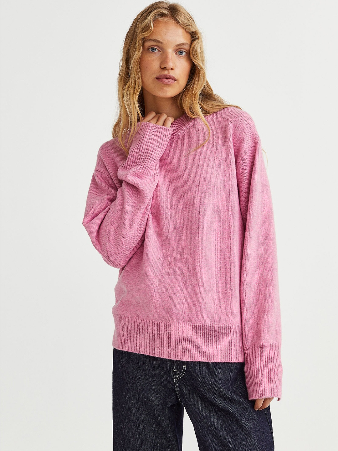H&M Women Knitted Jumper, Pink