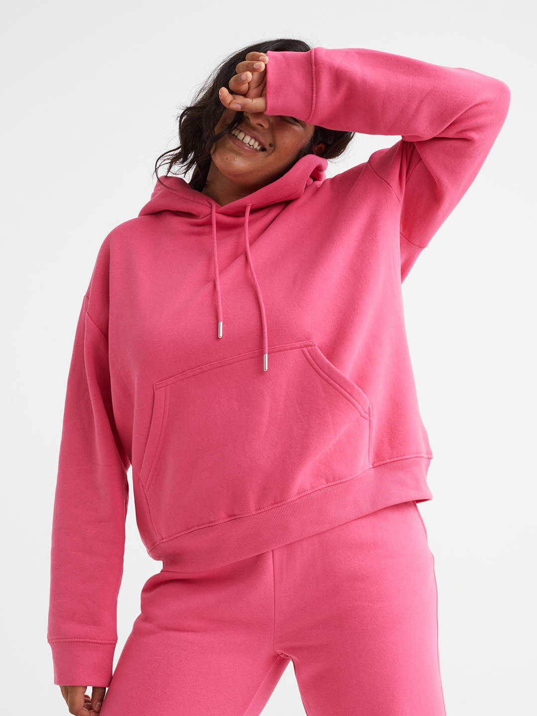 H&M Women Hooded Top, Pink