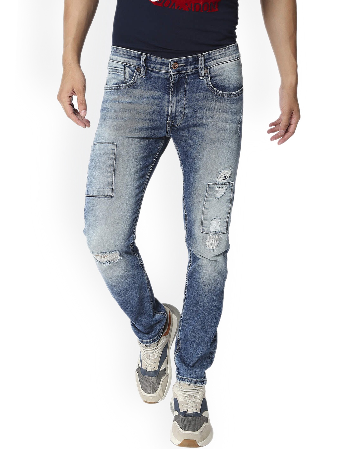 Pepe Jeans Men Blue Tapered Fit Low-Rise Highly Distressed Heavy Fade Stretchable Jeans
Pepe Jeans Men Blue Tapered Fit Low-Rise Highly Distressed Heavy Fade Stretchable Jeans