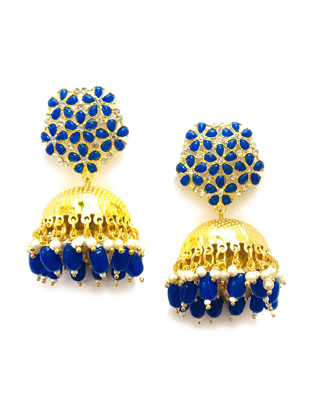MORKANTH JEWELLERY Women Blue Contemporary Jhumkas Earrings
MORKANTH JEWELLERY Women Blue Contemporary Jhumkas Earrings
