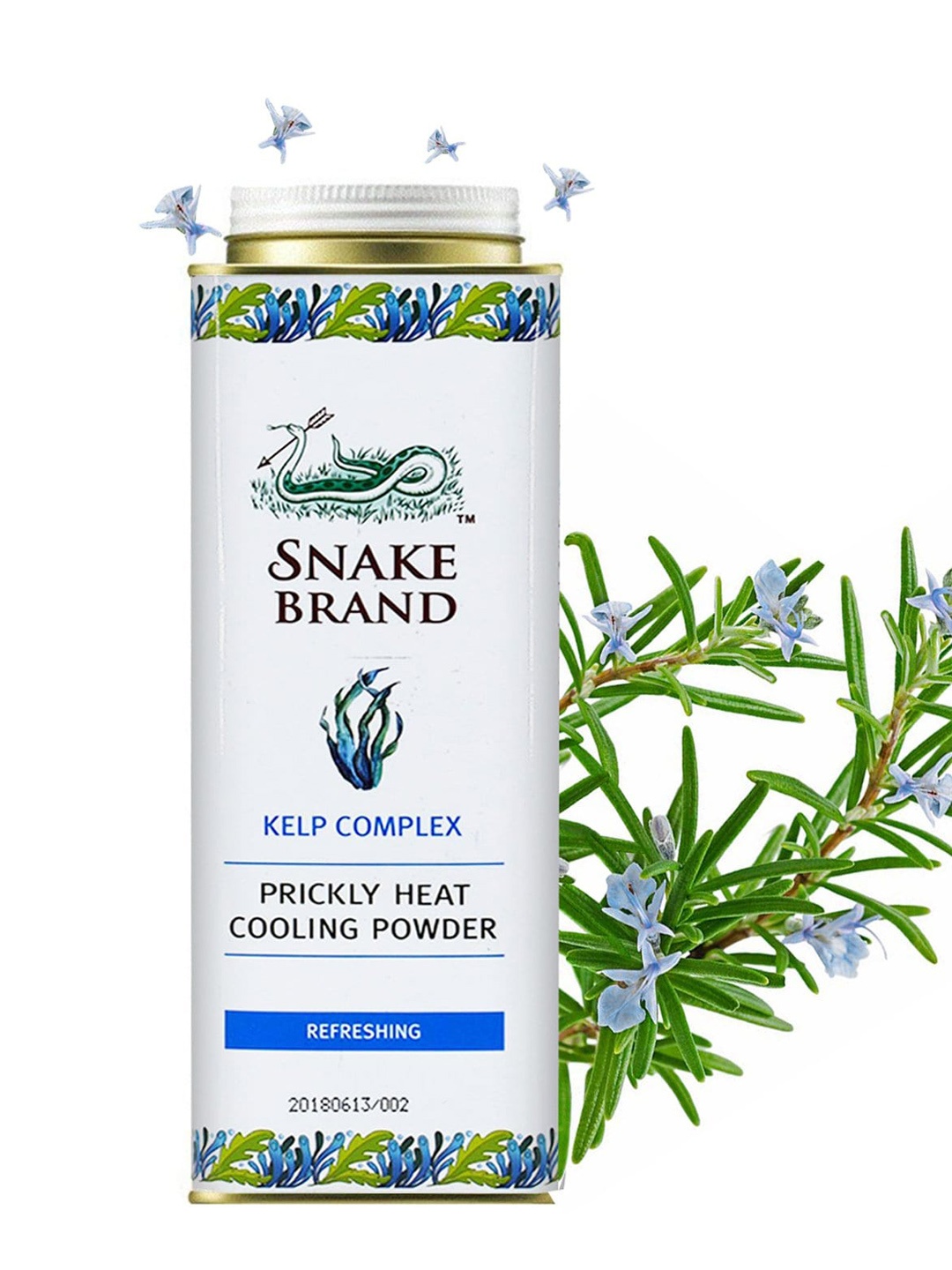 SNAKE BRAND Kelp Complex Refreshing Prickly Heat Cooling Talcum Powder - 280 g, White
SNAKE BRAND Kelp Complex Refreshing Prickly Heat Cooling Talcum Powder - 280 g, White