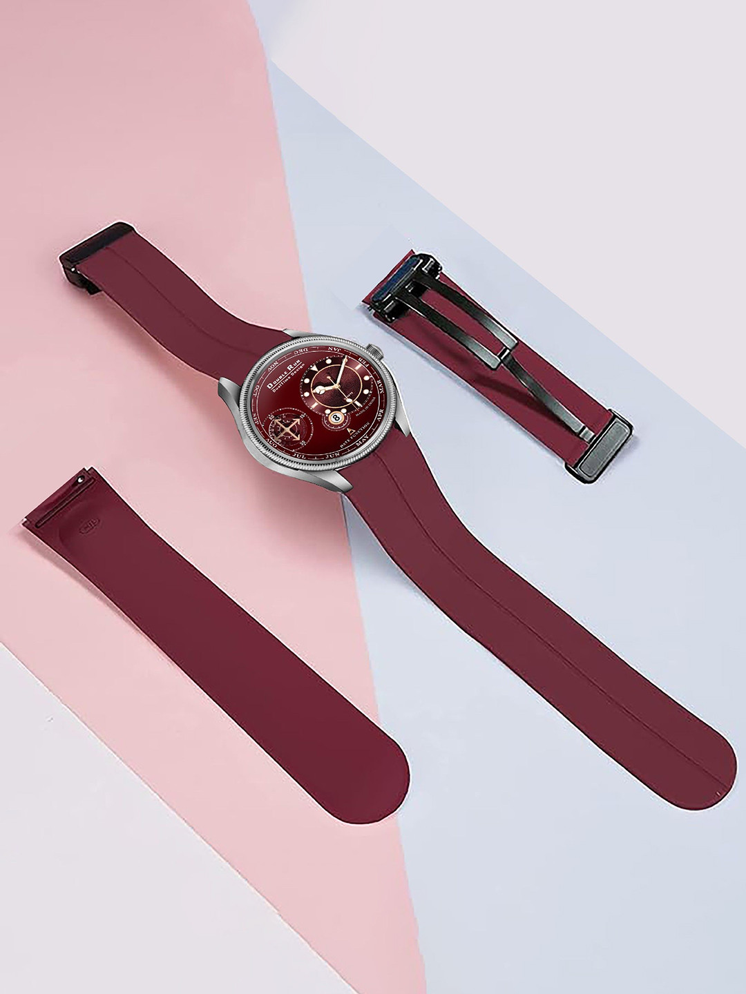 DOUBLERUN Unisex Dial & Straps Analogue Chronograph Watch 18024, Red
DOUBLERUN Unisex Dial & Straps Analogue Chronograph Watch 18024, Red