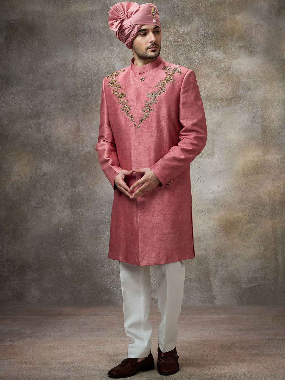 Rivaar By Rocky Star Embroidered Sherwani Set, Pink
Rivaar By Rocky Star Embroidered Sherwani Set, Pink