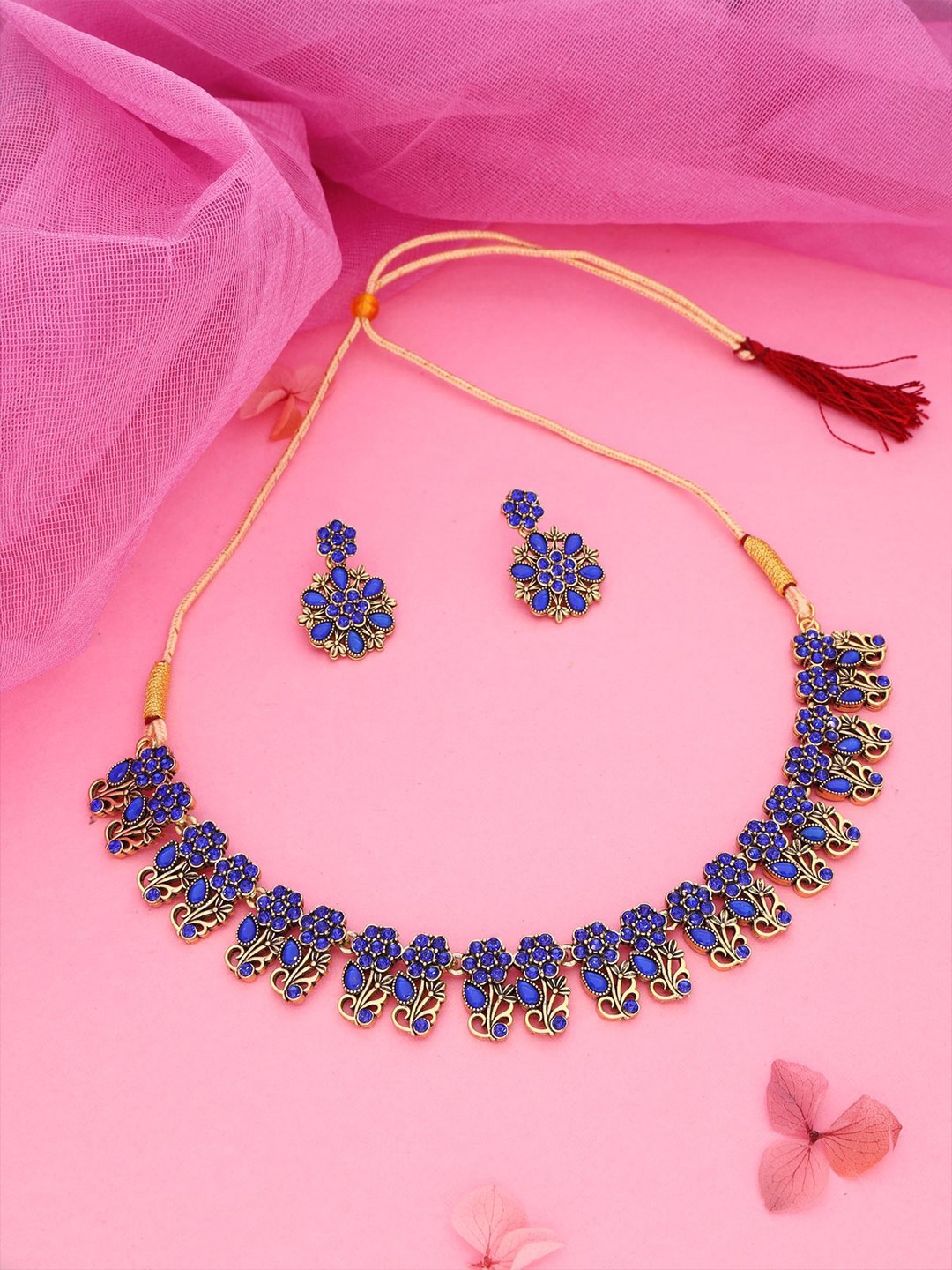 DIVASTRI Set Of 2 Gold-Plated & Silver-Plated American Diamond-Studded Jewellery Set, Multi
DIVASTRI Set Of 2 Gold-Plated & Silver-Plated American Diamond-Studded Jewellery Set, Multi