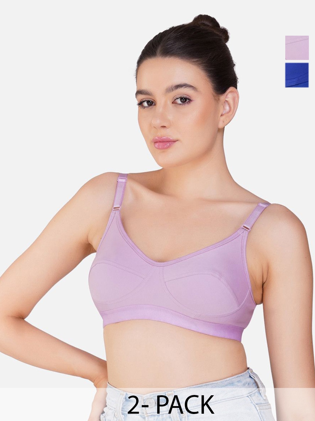 Teenager Women Breathable Fabric Seamless Proper Fit All Day Comfort Everyday Bra, Blue
Teenager Women Breathable Fabric Seamless Proper Fit All Day Comfort Everyday Bra, Blue