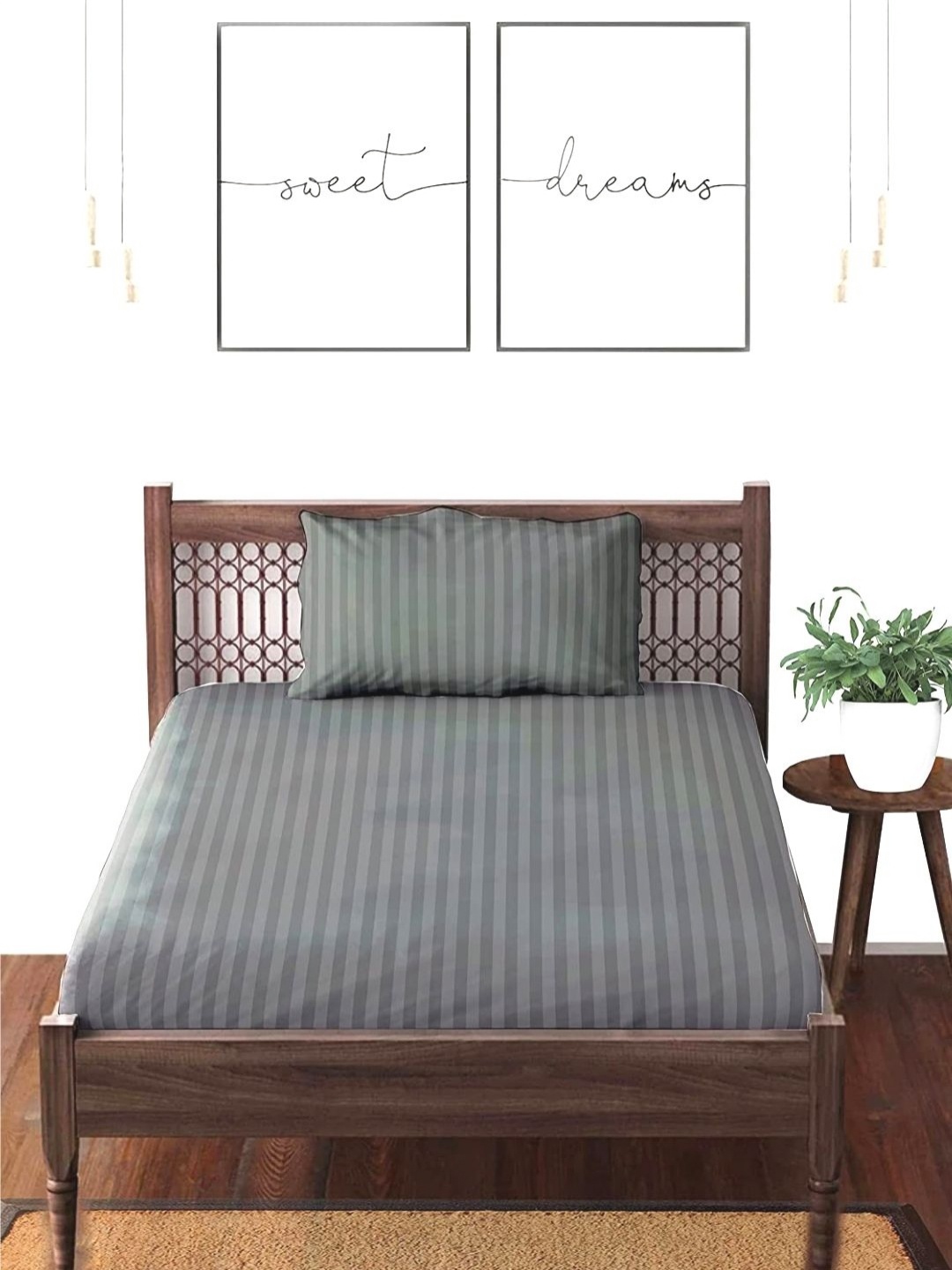 Enchant Home Platinum Silver-Toned Pure Cotton 250 TC Single Bedsheet Set 2.28 m x 1.52m
Enchant Home Platinum Silver-Toned Pure Cotton 250 TC Single Bedsheet Set 2.28 m x 1.52m
