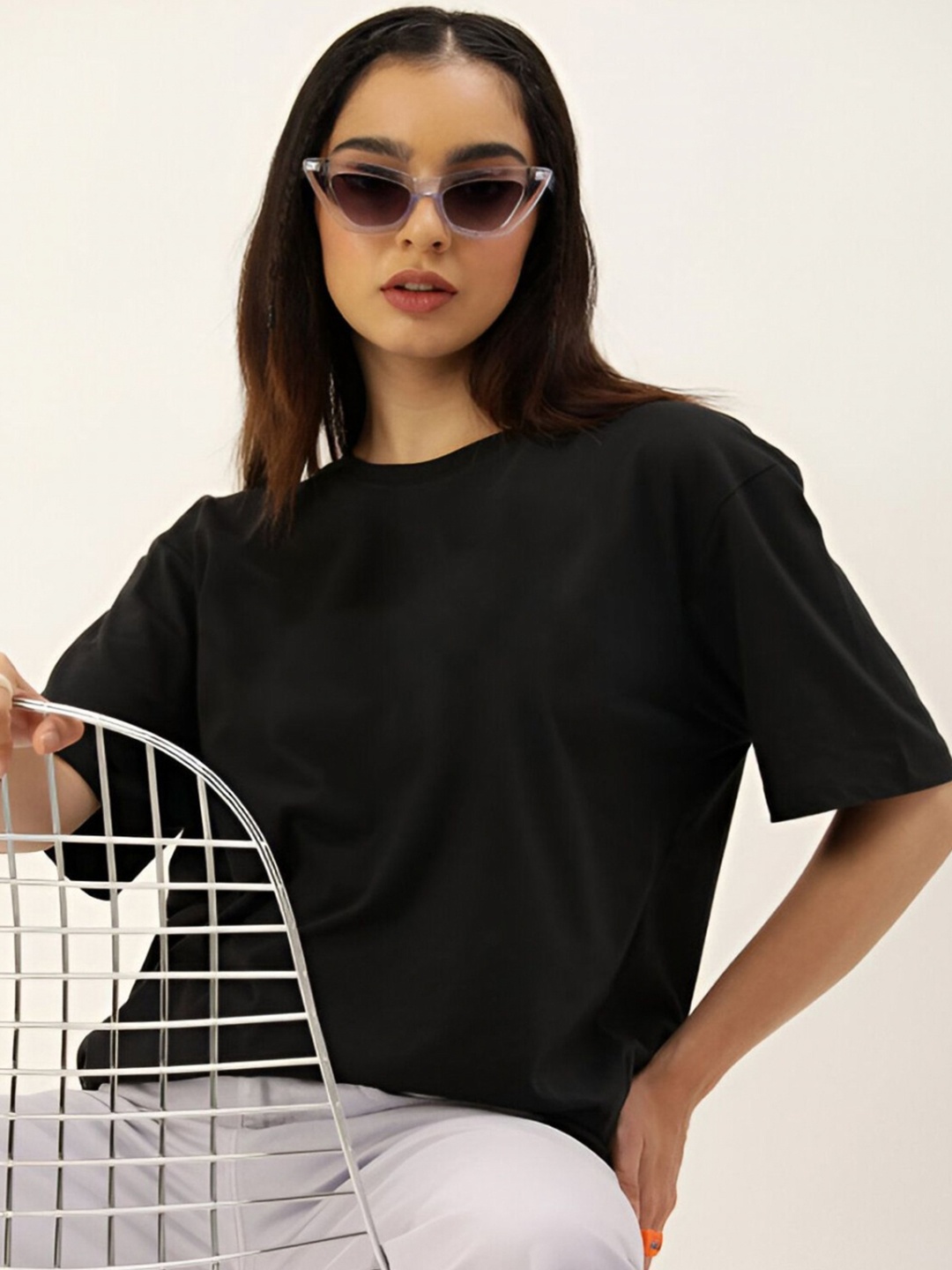Shiv traders collection Women Typography Printed Round Neck Cotton Relaxed Fit T-shirt, Black
Shiv traders collection Women Typography Printed Round Neck Cotton Relaxed Fit T-shirt, Black