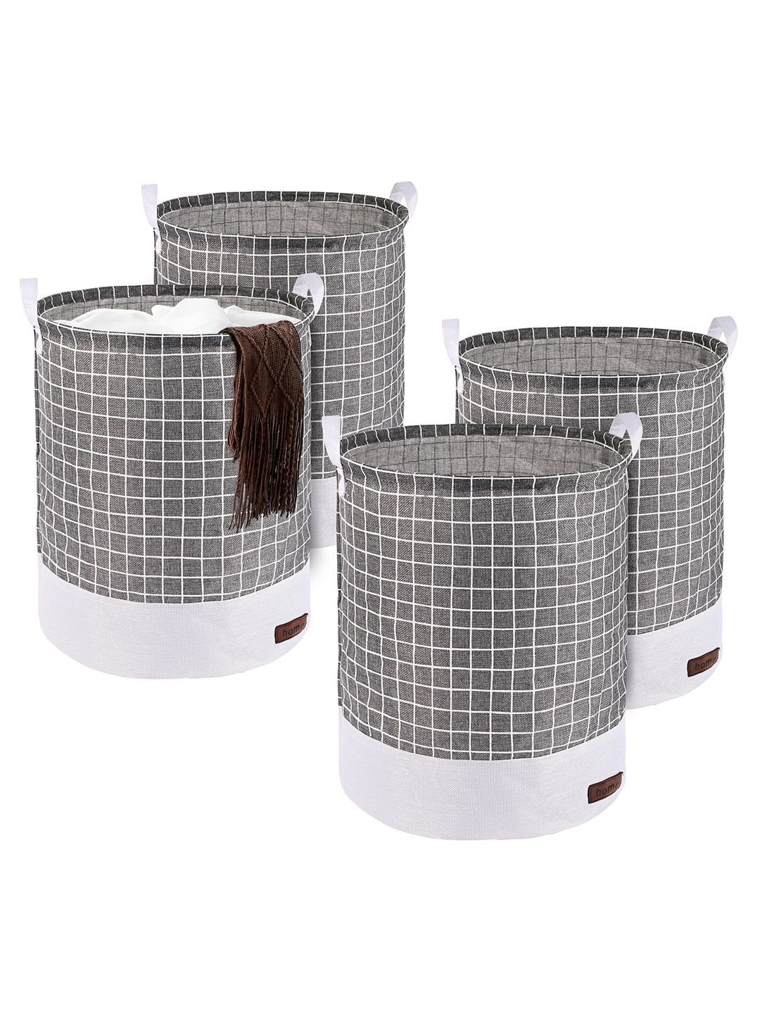 Kuber Industries Grey & White 4 Pieces Printed Foldable Cloth Basket With Handle - 43 L
Kuber Industries Grey & White 4 Pieces Printed Foldable Cloth Basket With Handle - 43 L