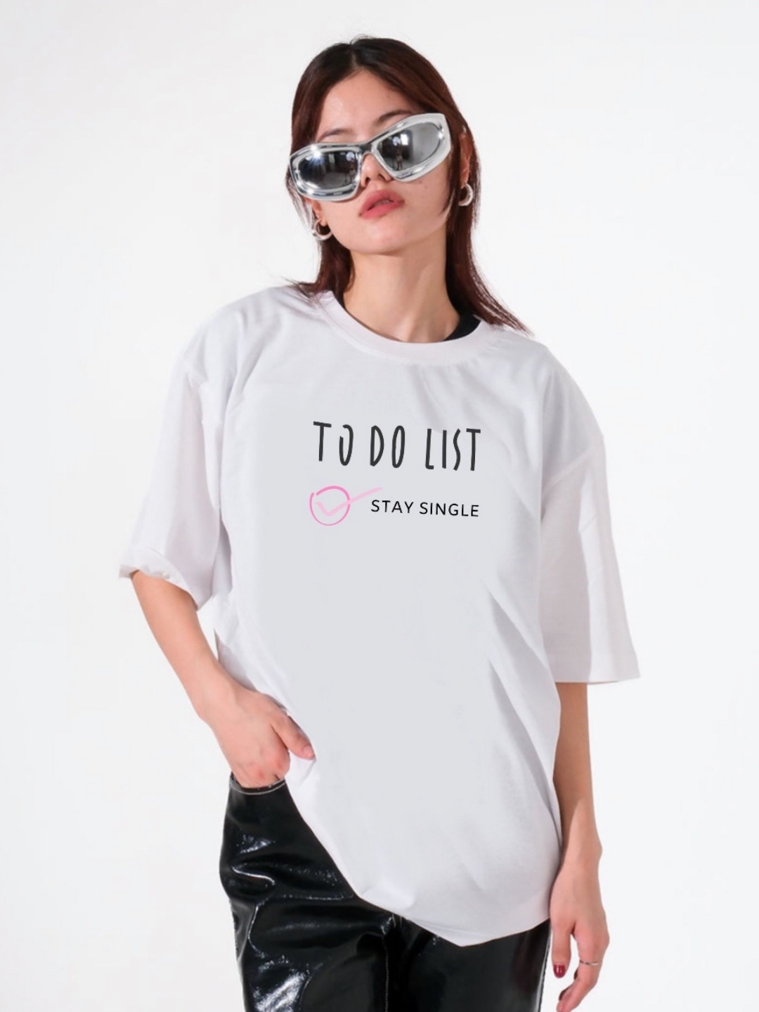 TheBTclub Women Activchill Typography Printed Round Neck Cotton Oversized T-shirt, White
TheBTclub Women Activchill Typography Printed Round Neck Cotton Oversized T-shirt, White