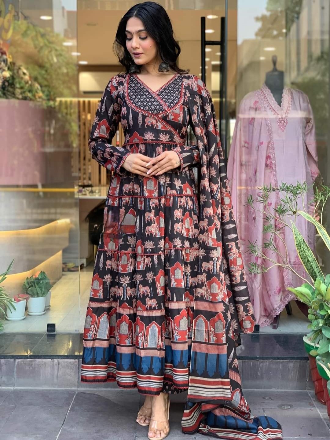 Fashion Ritmo Women Floral Embroidered Tiered Kurta with Pyjamas & With Dupatta, Black
Fashion Ritmo Women Floral Embroidered Tiered Kurta with Pyjamas & With Dupatta, Black
