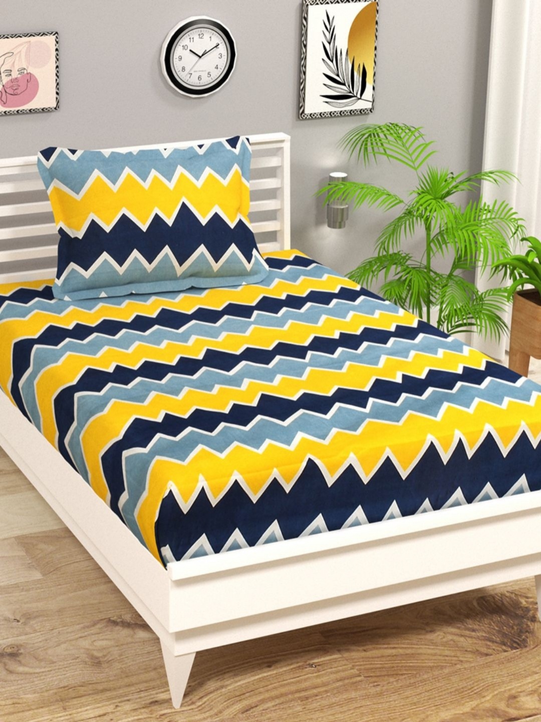 bsb home Aspire Yellow Chevron Printed Microfiber 144 TC Single Bedsheet Set 2.28m x 1.52m
bsb home Aspire Yellow Chevron Printed Microfiber 144 TC Single Bedsheet Set 2.28m x 1.52m