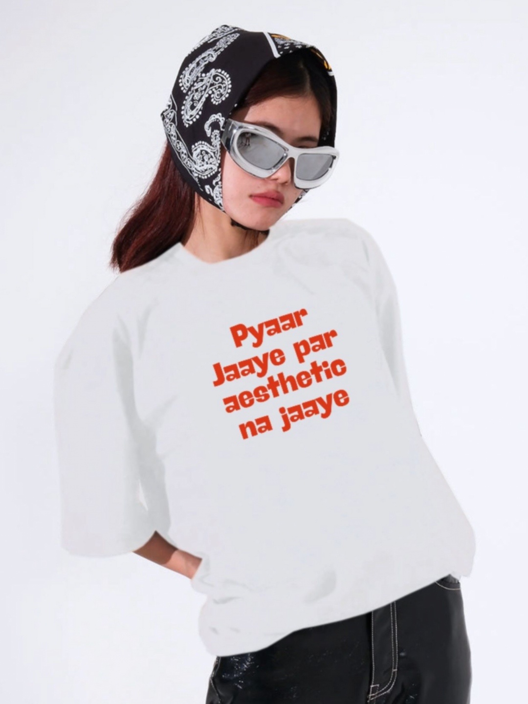 TheBTclub Women Activchill Typography Printed Round Neck Cotton Oversized T-shirt, White
TheBTclub Women Activchill Typography Printed Round Neck Cotton Oversized T-shirt, White