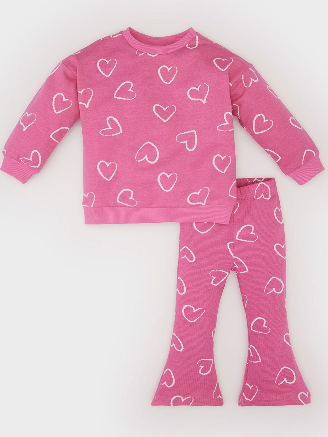 DeFacto Girls Geometric Printed Round Neck Pure Cotton Printed Sweatshirt & Trousers, Pink
DeFacto Girls Geometric Printed Round Neck Pure Cotton Printed Sweatshirt & Trousers, Pink
