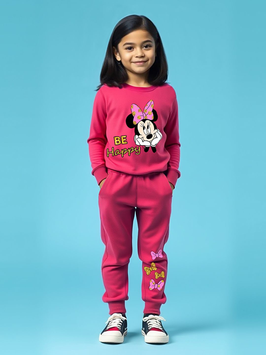 Disney By Miss and Chief Girls Minnie Mouse Printed Round Neck Sweatshirt With Joggers, Pink
Disney By Miss and Chief Girls Minnie Mouse Printed Round Neck Sweatshirt With Joggers, Pink