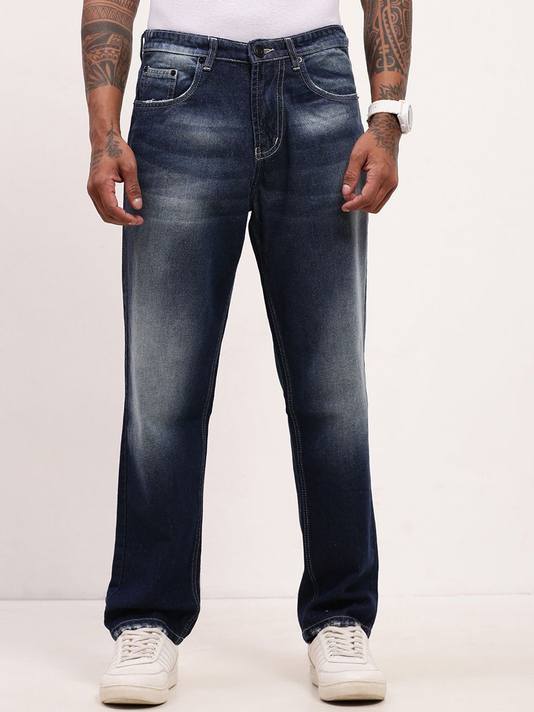 SHOWOFF Men Comfort Straight Fit Low-Rise Light Fade Acid Wash Stretchable Jeans, Blue
SHOWOFF Men Comfort Straight Fit Low-Rise Light Fade Acid Wash Stretchable Jeans, Blue