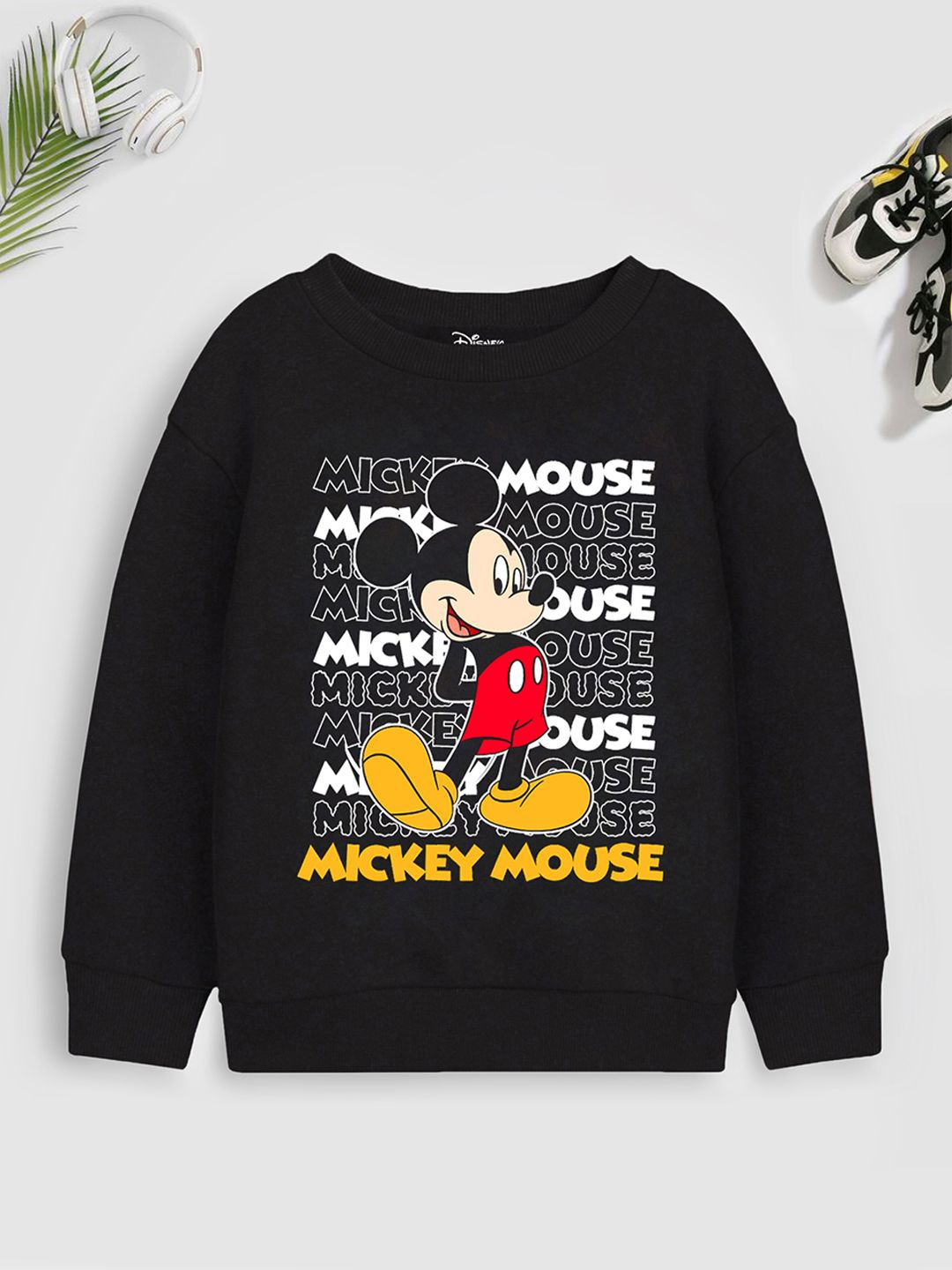 Disney By Miss and Chief Boys Mickey Mouse Printed Pullover Sweatshirt, Black
Disney By Miss and Chief Boys Mickey Mouse Printed Pullover Sweatshirt, Black