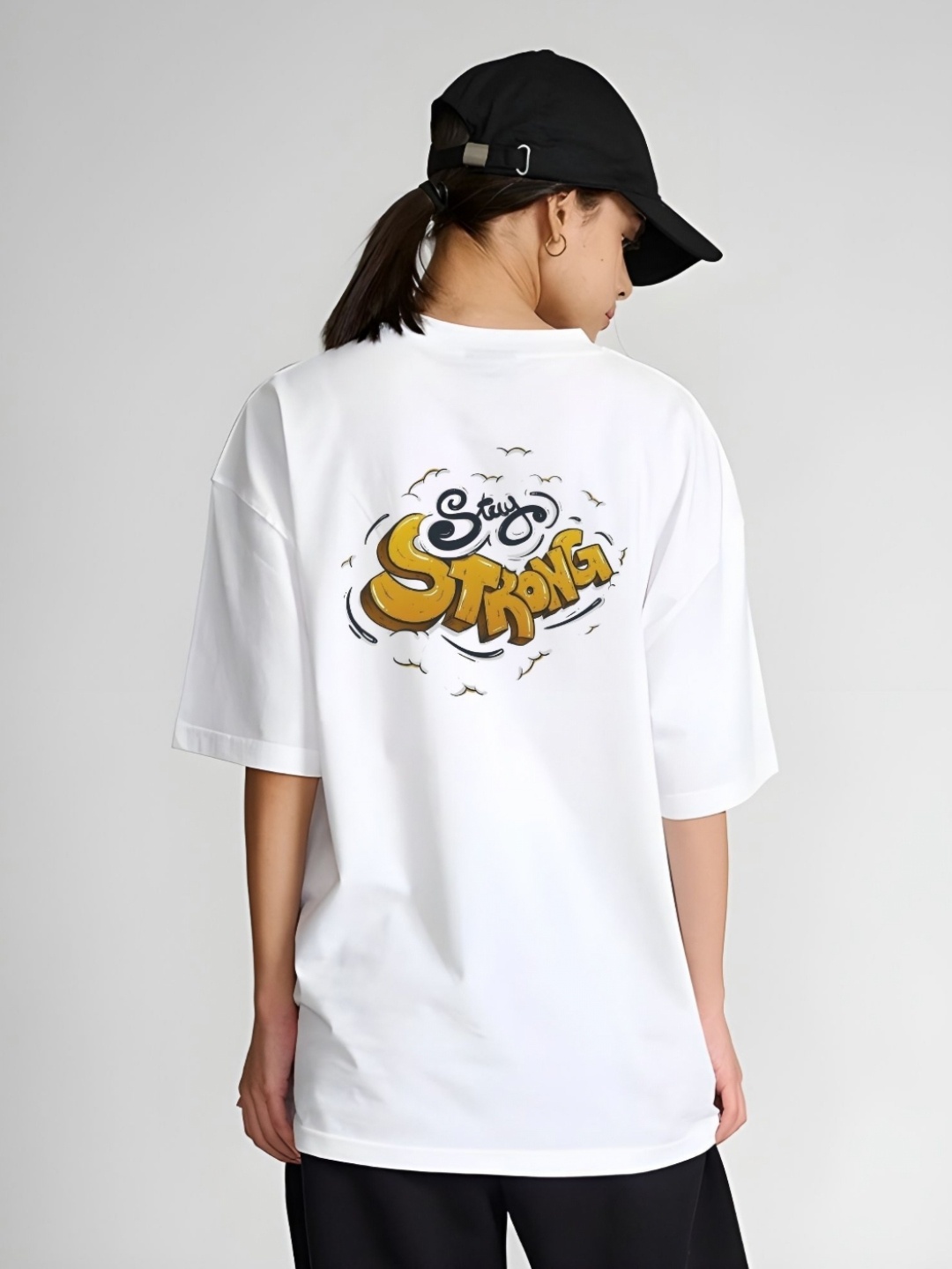 Moda Rapido Women Typography Printed Round Neck Cotton Oversized T-shirt, White
Moda Rapido Women Typography Printed Round Neck Cotton Oversized T-shirt, White