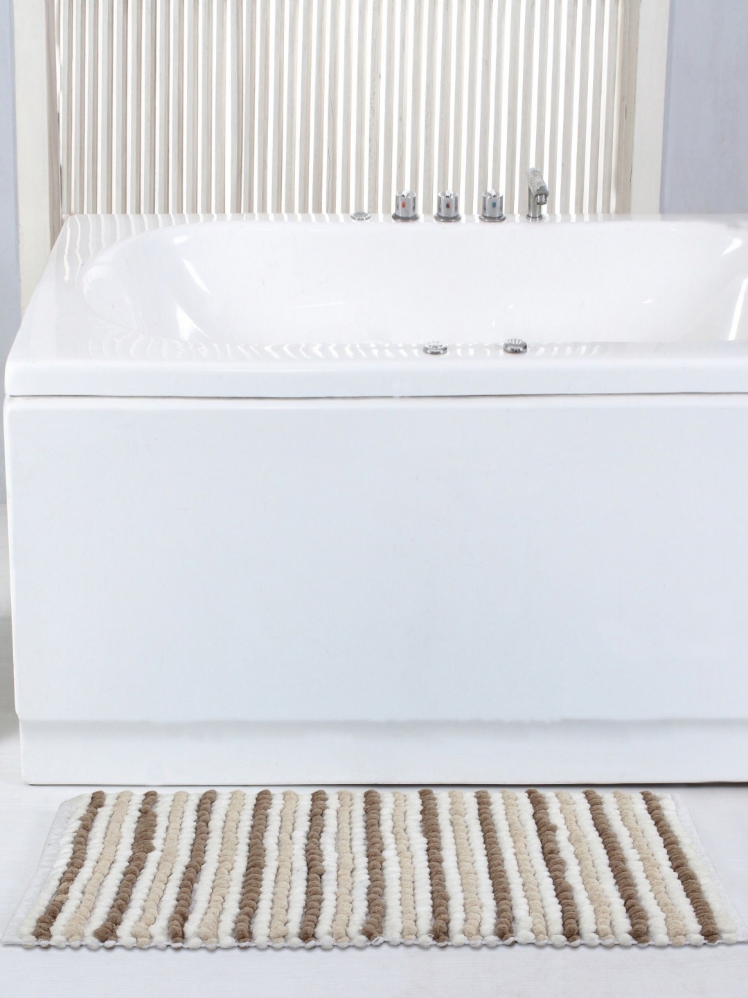 GOKAL EXPORTS Brown & Beige Striped Microfiber Super Soft Anti Slip Rectangular Door Mat
GOKAL EXPORTS Brown & Beige Striped Microfiber Super Soft Anti Slip Rectangular Door Mat