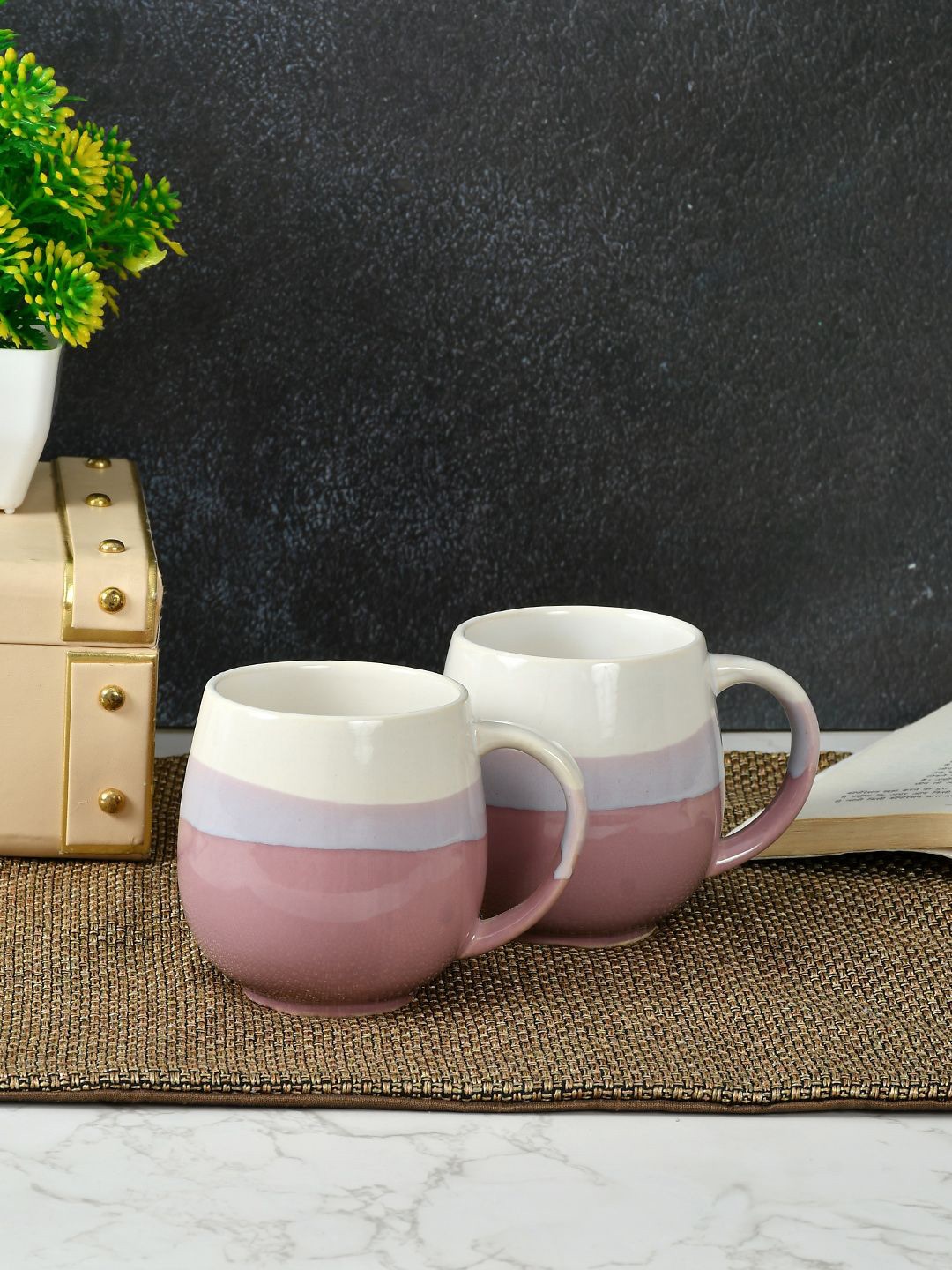 CLIO'S HERITAGE STORE Violet & White 2 Pieces Printed Ceramic Glossy Cups 300 ml Each
CLIO'S HERITAGE STORE Violet & White 2 Pieces Printed Ceramic Glossy Cups 300 ml Each
