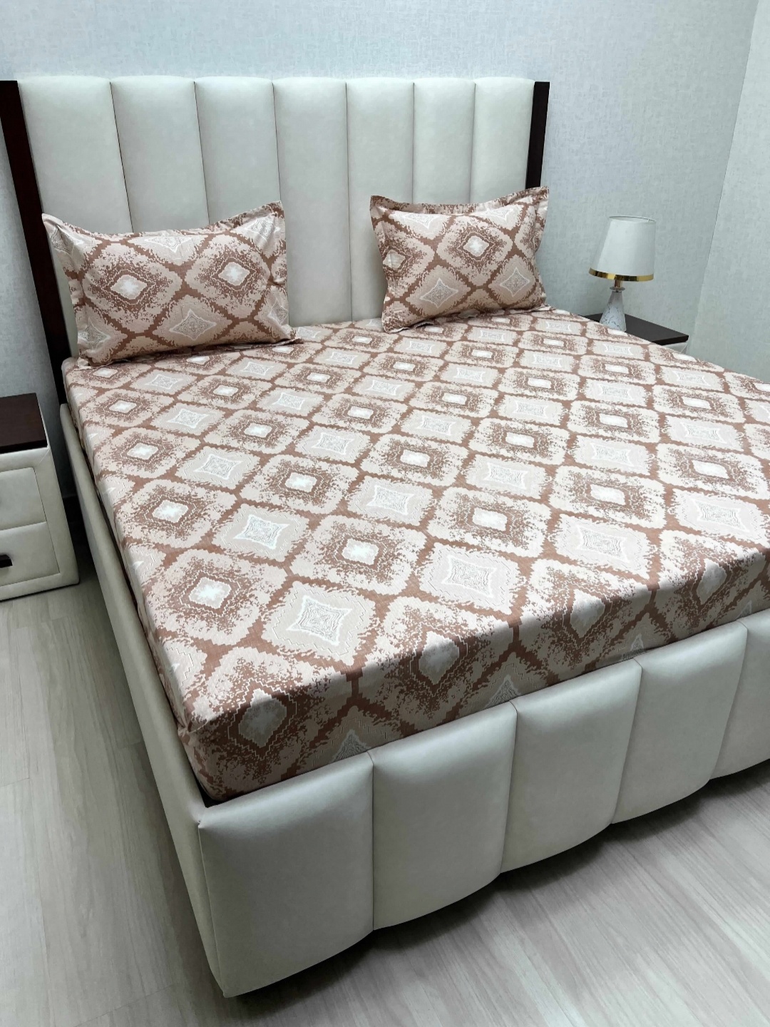 Pure Decor Royal Passion Beige Printed 220 TC Cotton Queen Bedsheet Set 2.28 m x 2.54 m, Brown
Pure Decor Royal Passion Beige Printed 220 TC Cotton Queen Bedsheet Set 2.28 m x 2.54 m, Brown