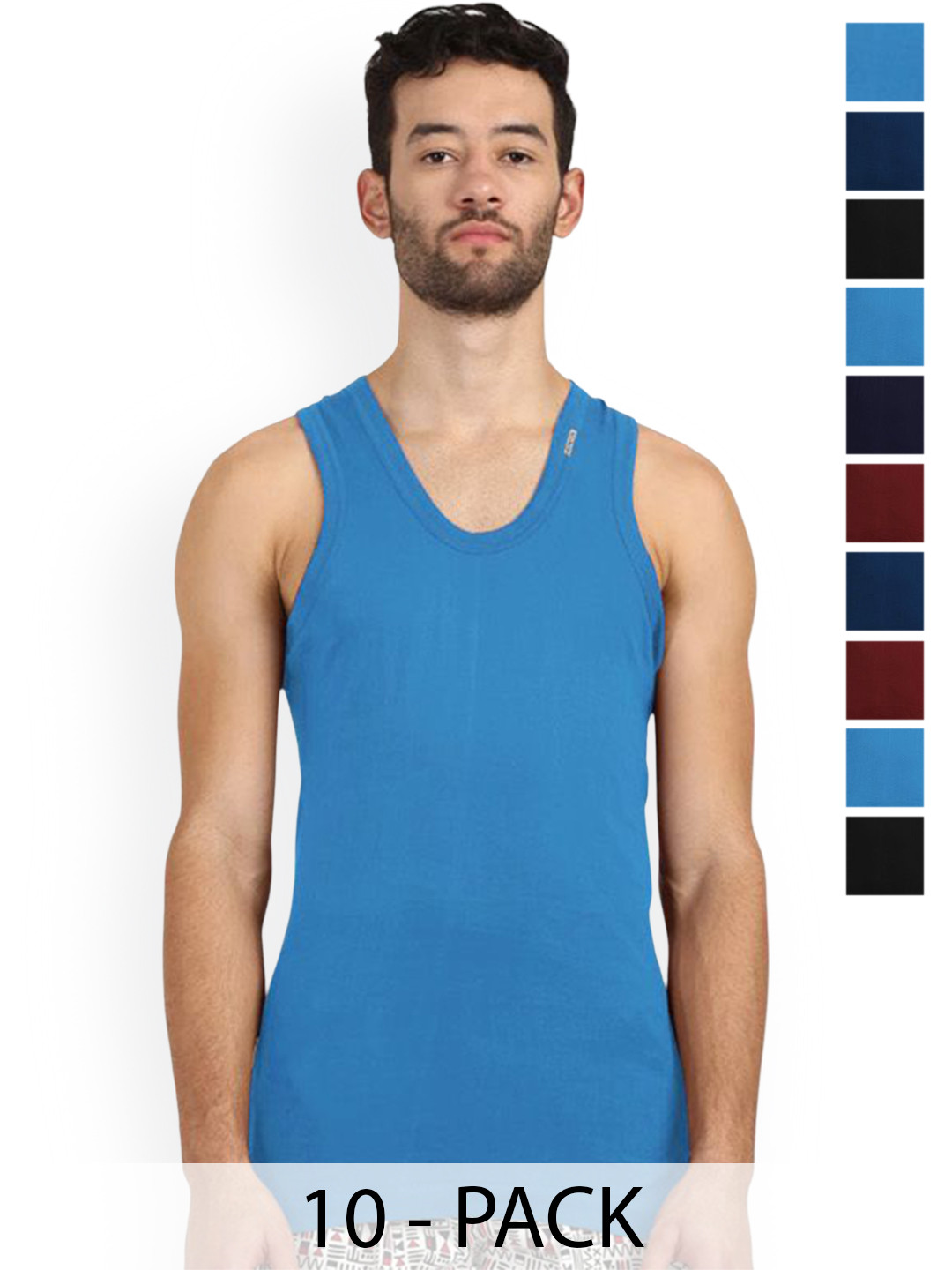 Rupa Pack Of 10 Assorted Pure Cotton Innerwear Vests - Frontline-Color-Asst-RN-10-85
Rupa Pack Of 10 Assorted Pure Cotton Innerwear Vests - Frontline-Color-Asst-RN-10-85