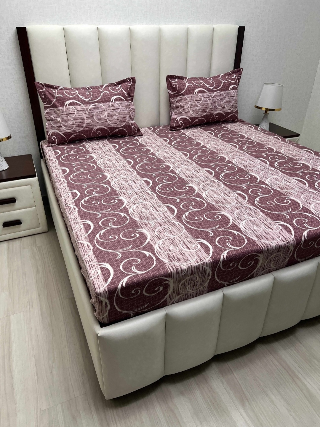 Pure Decor Velar Fur Sib Maroon Printed Pure Cotton 260 TC King Bedsheet Set 2.74x2.74 m
Pure Decor Velar Fur Sib Maroon Printed Pure Cotton 260 TC King Bedsheet Set 2.74x2.74 m