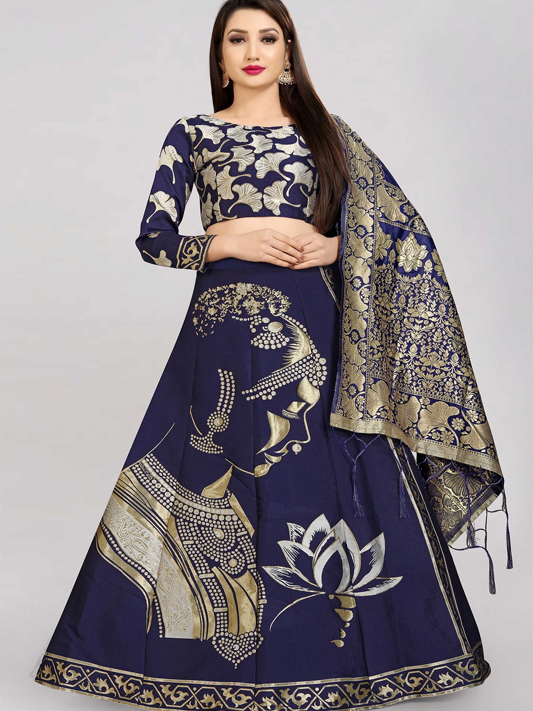 DIVASTRI Woven Design Zari Jacquard Semi-Stitched Lehenga & Unstitched Blouse With Dupatta, White
DIVASTRI Woven Design Zari Jacquard Semi-Stitched Lehenga & Unstitched Blouse With Dupatta, White