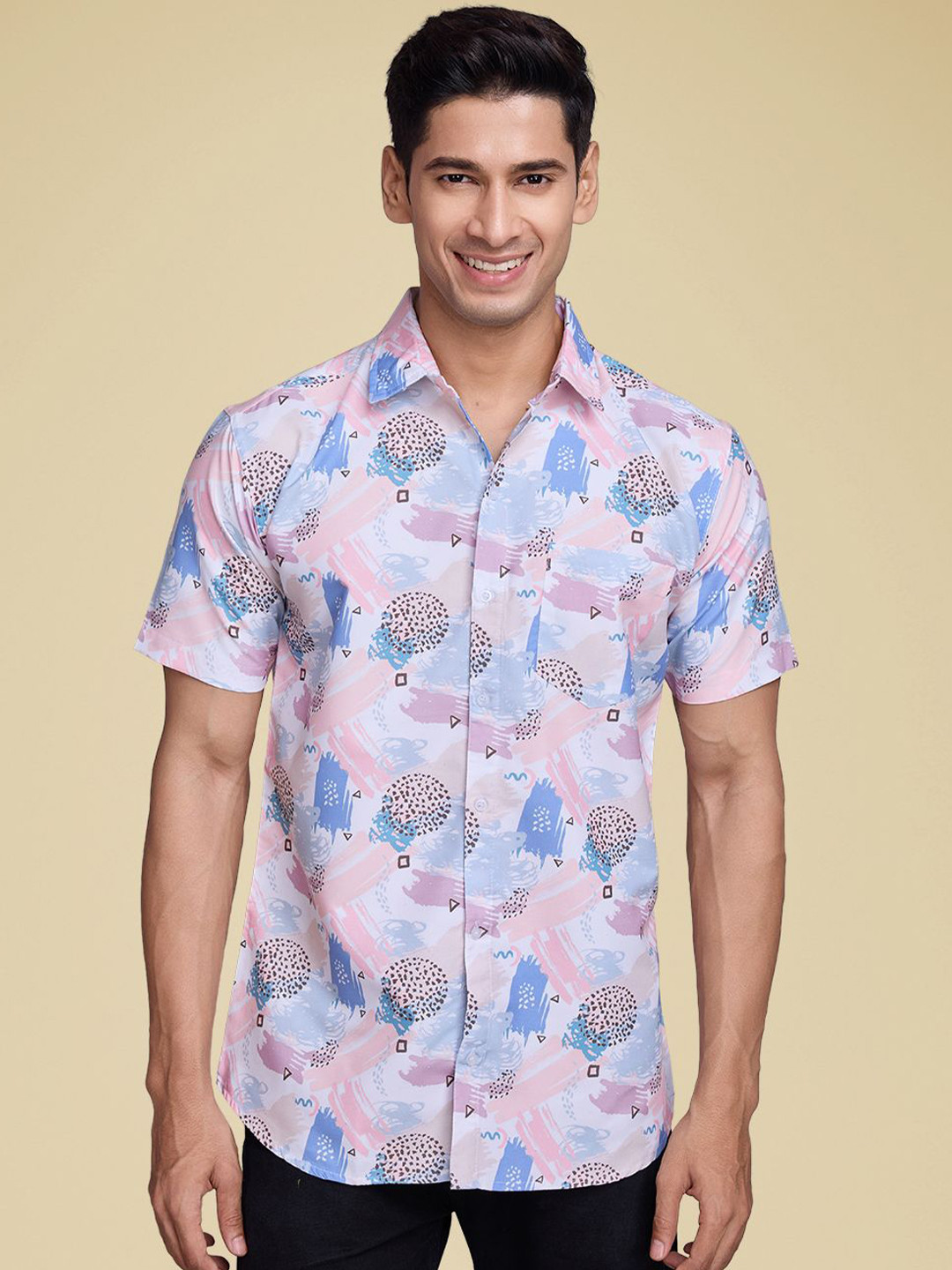 Moda Rapido Men Standard Fit Spread Collar Abstract Printed Cotton Casual Shirt, Pink
Moda Rapido Men Standard Fit Spread Collar Abstract Printed Cotton Casual Shirt, Pink