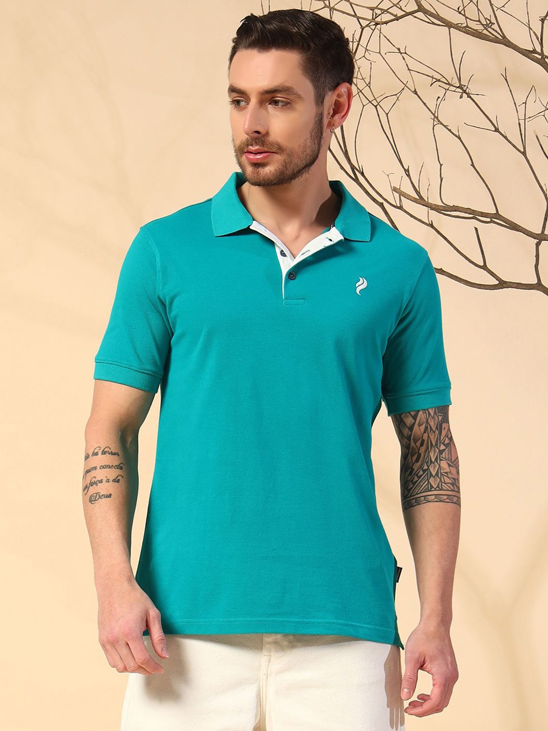 PockMAN Men Anti Odour Solid Polo Collar Cotton T-shirt, Turquoise blue
PockMAN Men Anti Odour Solid Polo Collar Cotton T-shirt, Turquoise blue