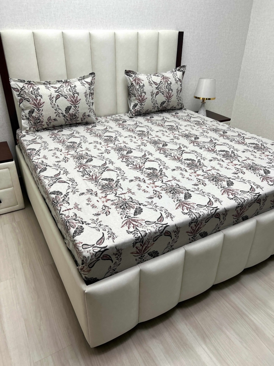 Pure Decor Velar Fur Sib Blue Printed Cotton 350 TC King Bedsheet Set 2.74 m x 2.74 m, White
Pure Decor Velar Fur Sib Blue Printed Cotton 350 TC King Bedsheet Set 2.74 m x 2.74 m, White