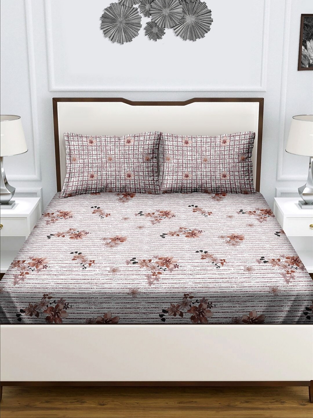 Myntra Elegant Homes Purple Printed Cotton 180 TC Queen Bedsheet Set 224 cm x 254 cm
Myntra Elegant Homes Purple Printed Cotton 180 TC Queen Bedsheet Set 224 cm x 254 cm
