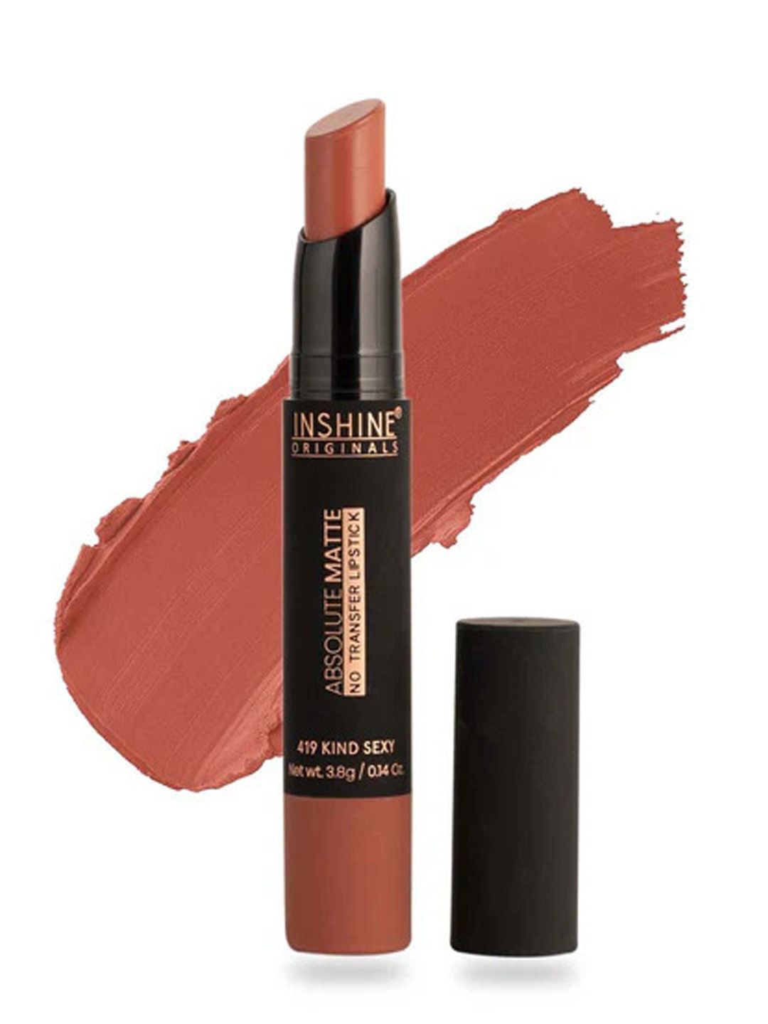 Inshine Originals Absolute Matte No Transfer Bullet Lipstick - 3.5 g - Kind Sexy 419, Coffee brown
Inshine Originals Absolute Matte No Transfer Bullet Lipstick - 3.5 g - Kind Sexy 419, Coffee brown