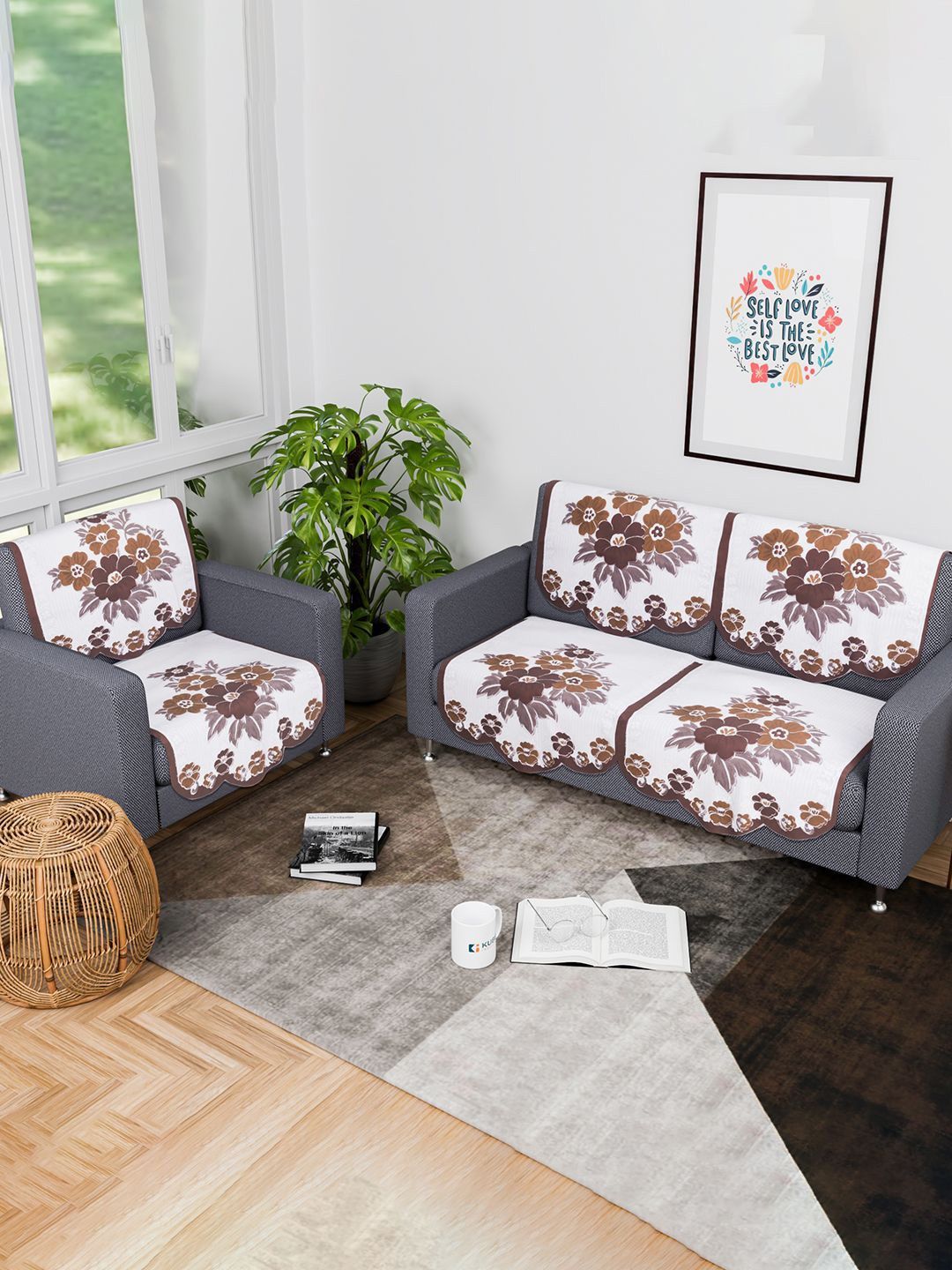 Kuber Industries White & Brown 6 Pieces Floral Printed Cotton 3 Seater Sofa Covers
Kuber Industries White & Brown 6 Pieces Floral Printed Cotton 3 Seater Sofa Covers